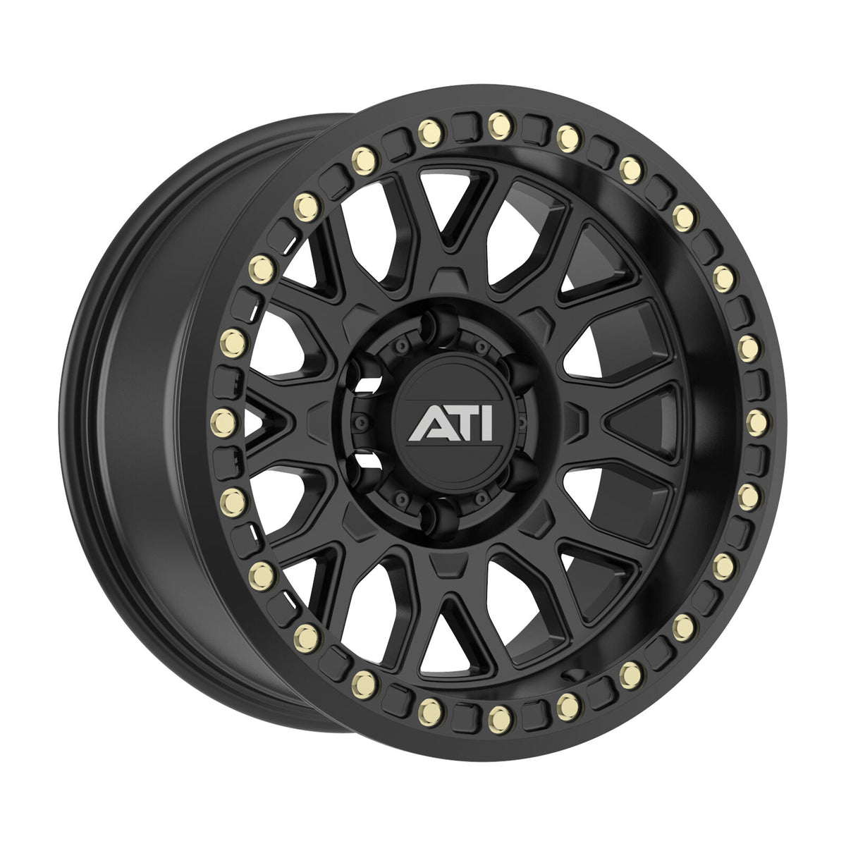 AT-01 17X8.5 HYBRID BEADLOCK WHEEL - BLACK (5X150) - Adrenaline 4X4