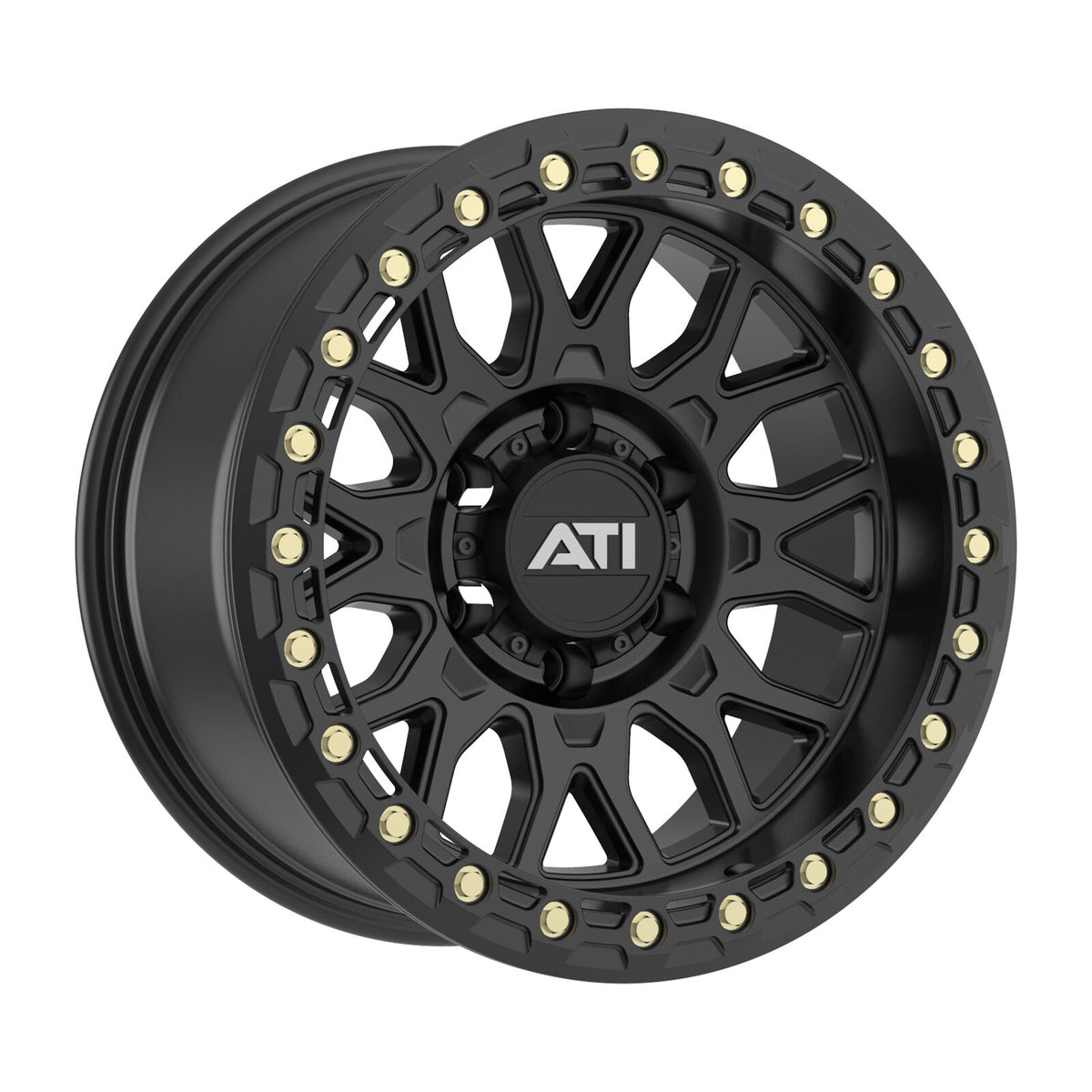 AT-01 17X8.5 HYBRID BEADLOCK WHEEL - BLACK (5X150) - Adrenaline 4X4