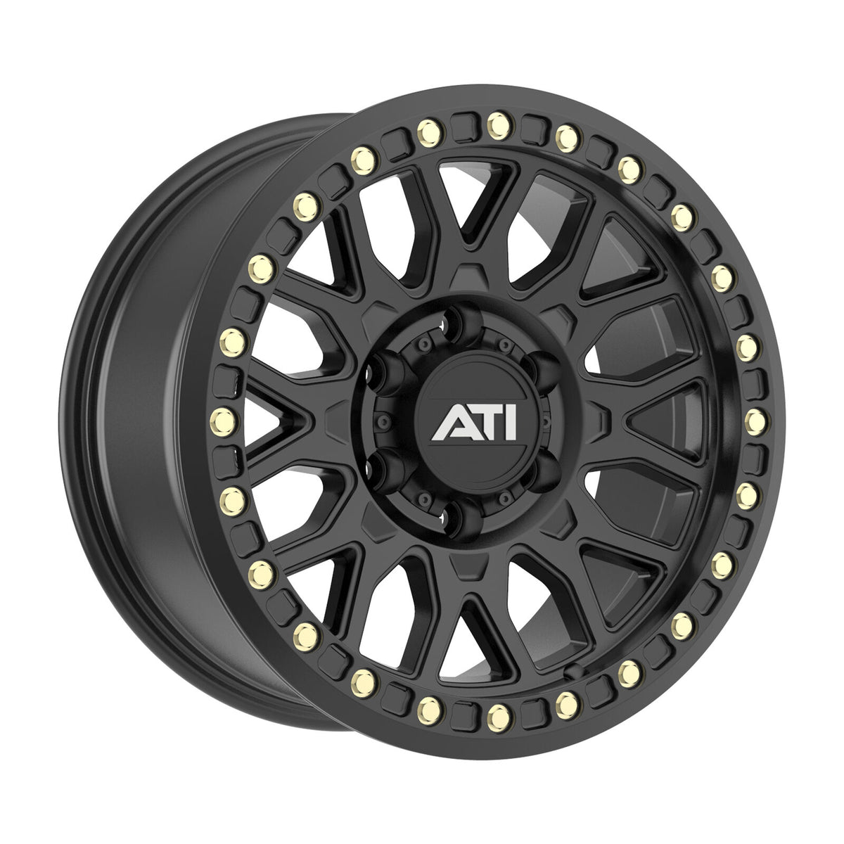 AT-01 17X8.5 HYBRID BEADLOCK WHEEL - BLACK (5X150) - Adrenaline 4X4
