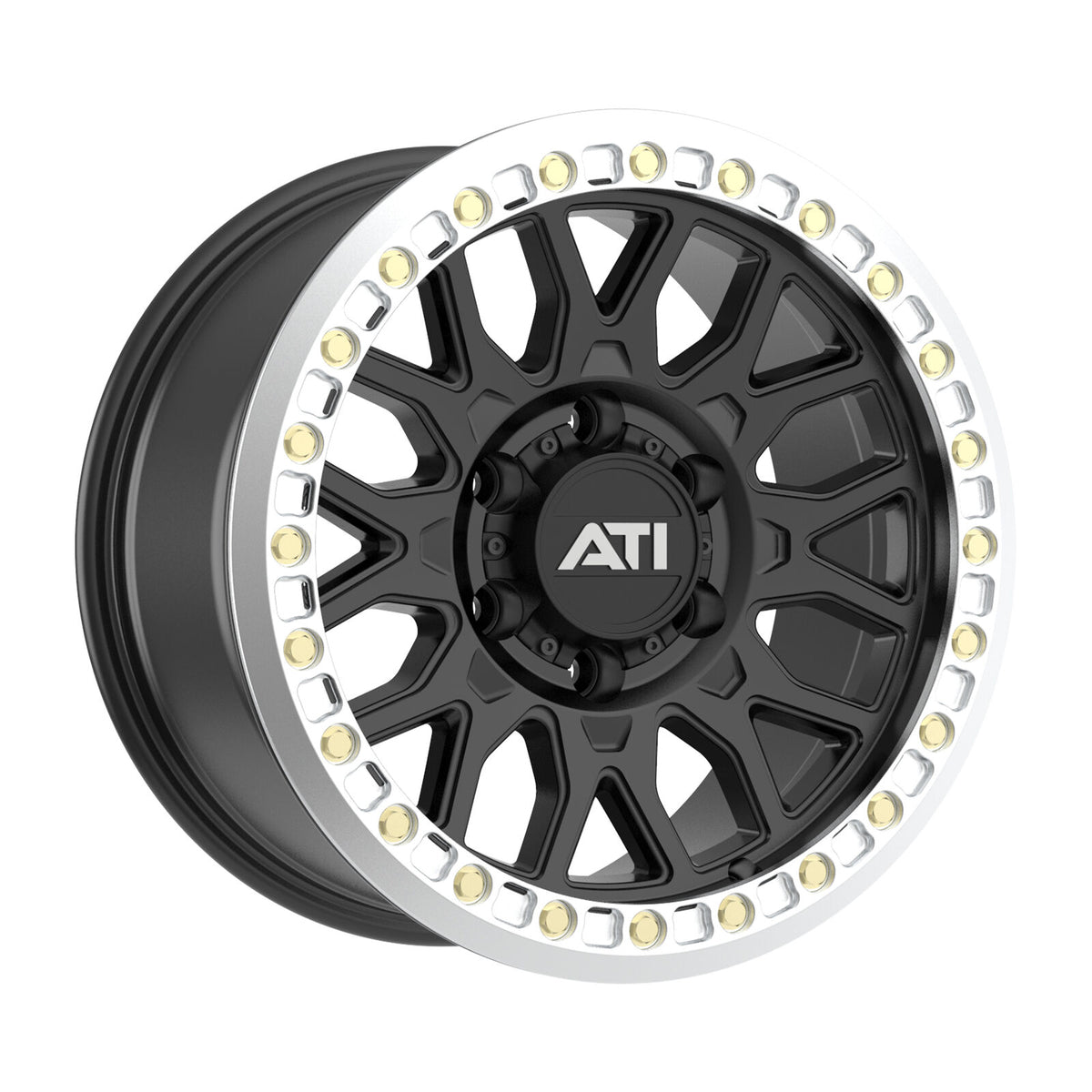 AT-01 17X8.5 HYBRID BEADLOCK WHEEL - BLACK (5X150) - Adrenaline 4X4