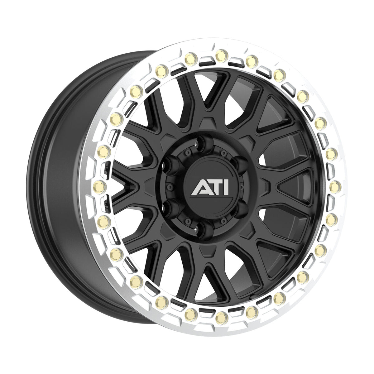 AT-01 17X8.5 HYBRID BEADLOCK WHEEL - BLACK (5X150) - Adrenaline 4X4