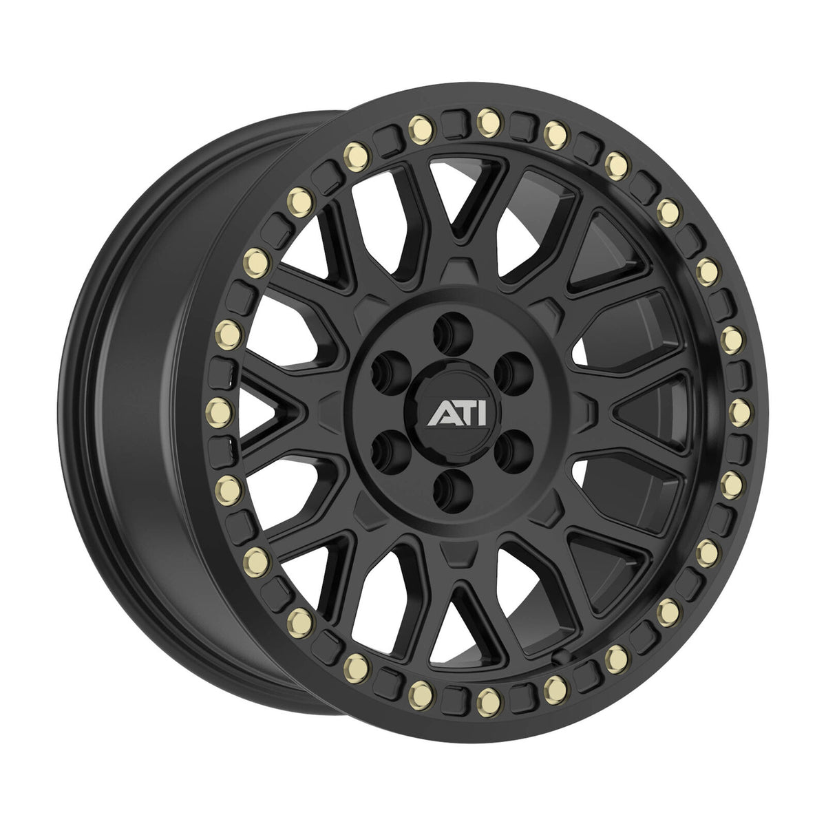 AT-01 17X8.5 HYBRID BEADLOCK WHEEL - BLACK (6X114.3) - Adrenaline 4X4