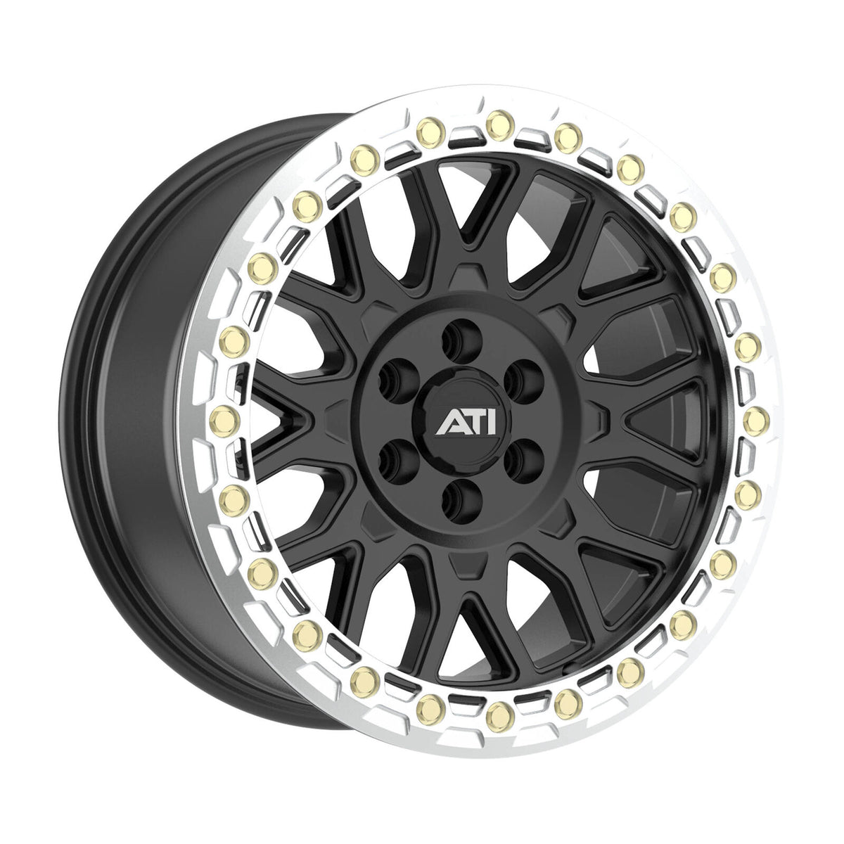 AT-01 17X8.5 HYBRID BEADLOCK WHEEL - BLACK (6X114.3) - Adrenaline 4X4
