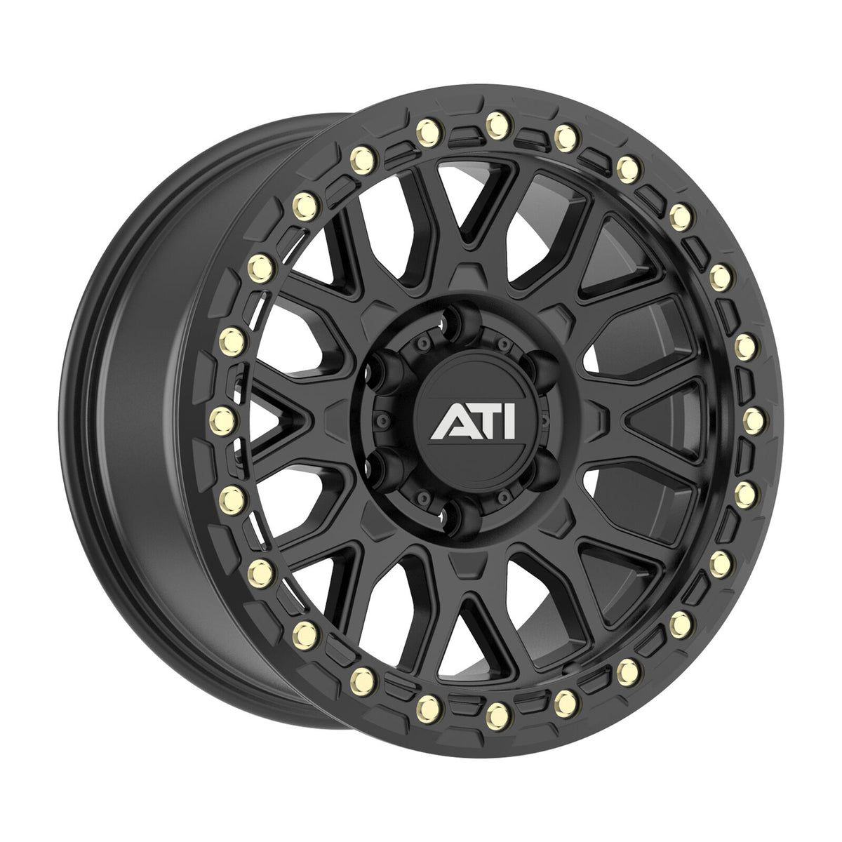 AT-01 17X8.5 HYBRID BEADLOCK WHEEL - BLACK (6X139.7) - Adrenaline 4X4