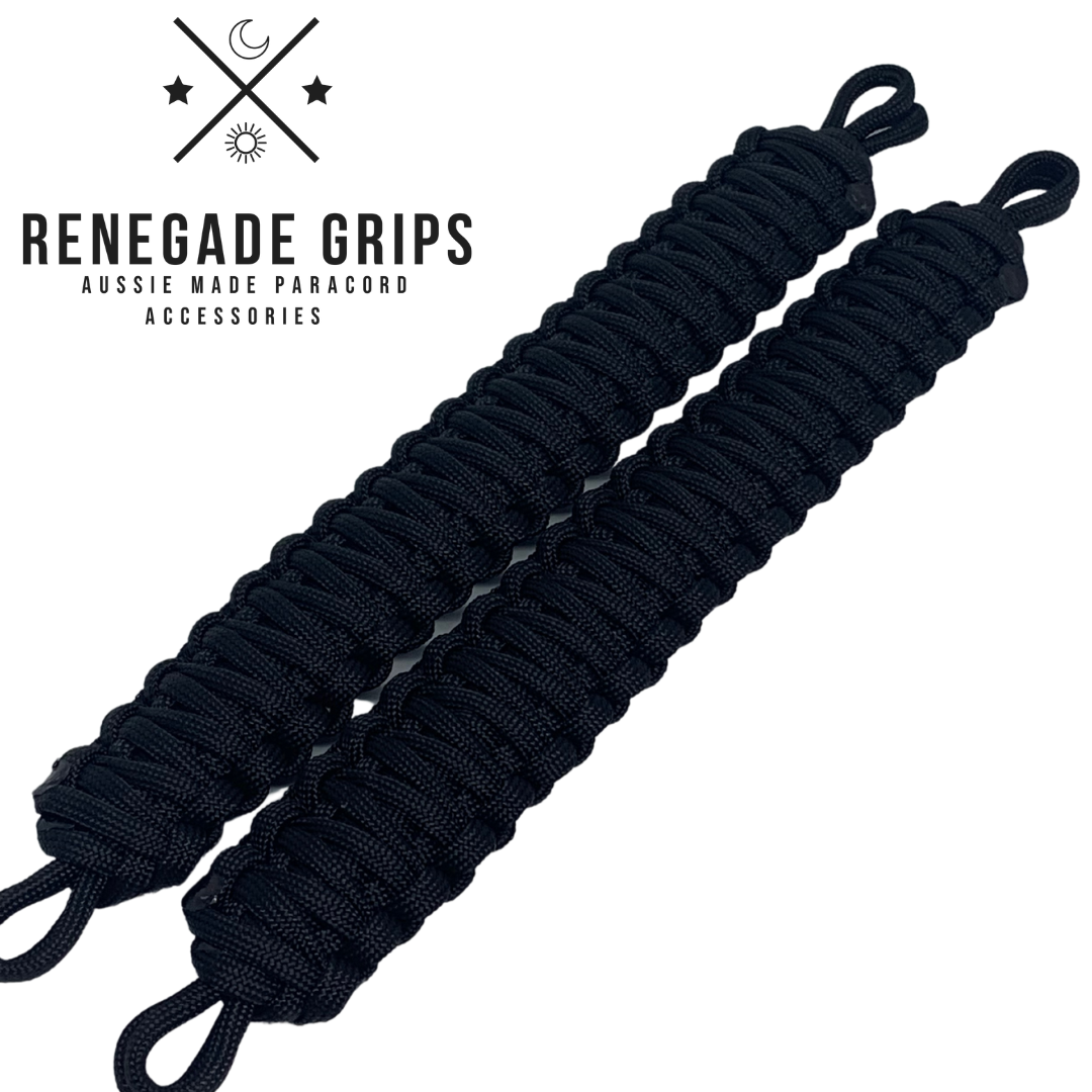 "Black Beauty" Paracord Vehicle Grips - Adrenaline 4X4
