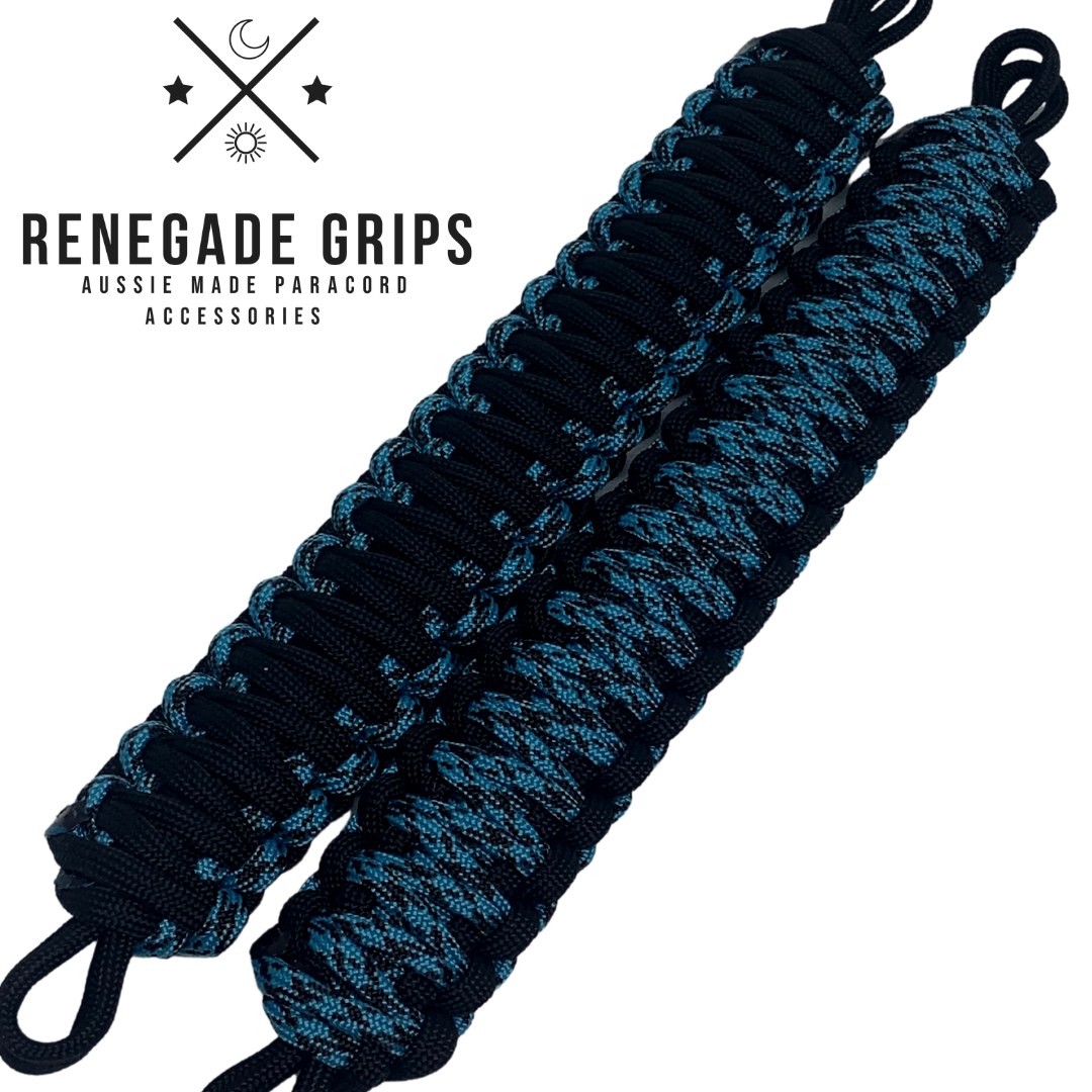 "Blue Impressions" Paracord Vehicle Grips - Adrenaline 4X4