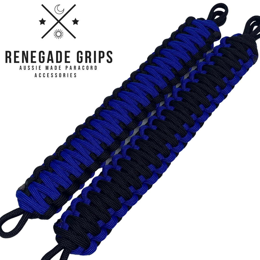 "Blue Storm" Paracord Vehicle Grips - Adrenaline 4X4