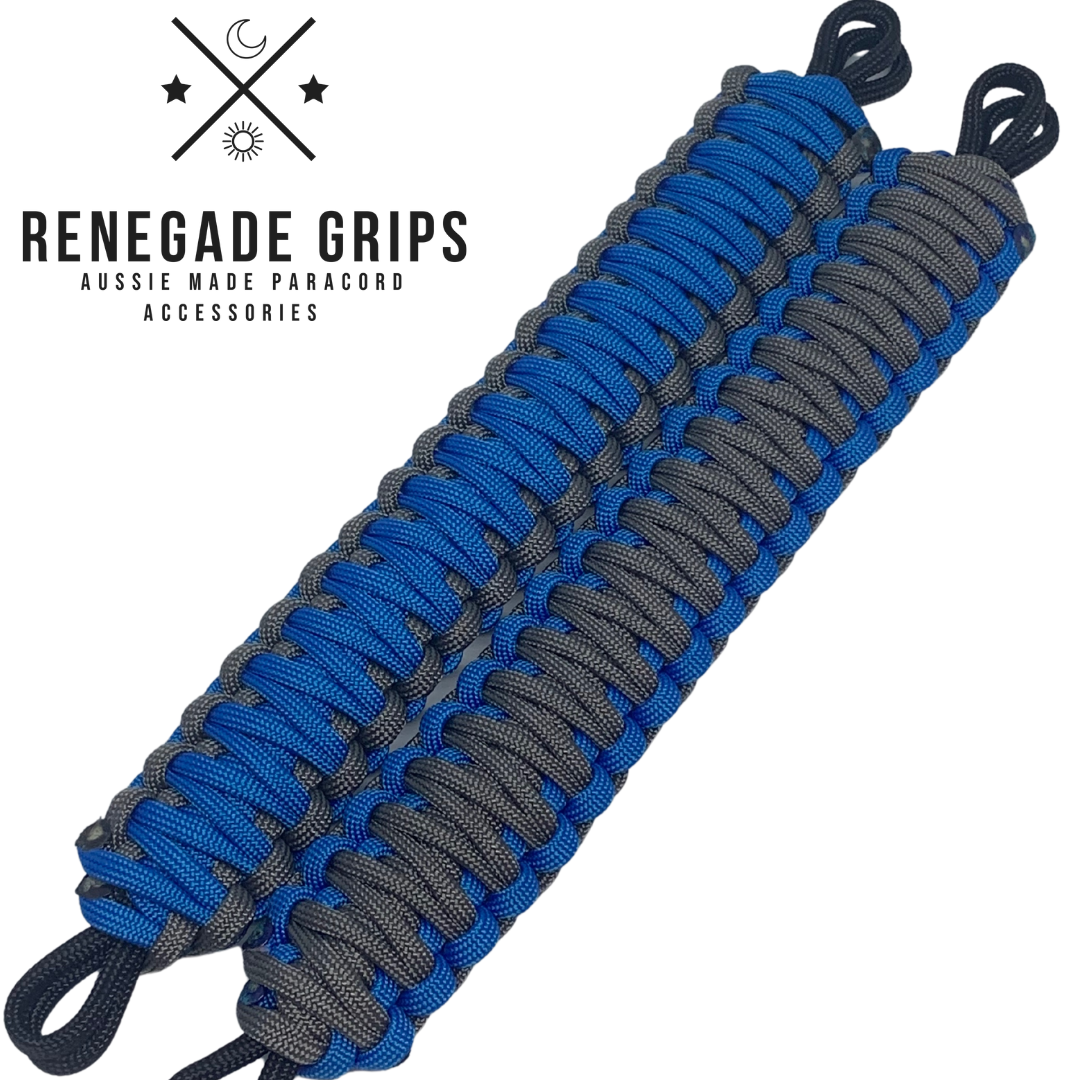 "Calm Graphite" Paracord Vehicle Grips - Adrenaline 4X4