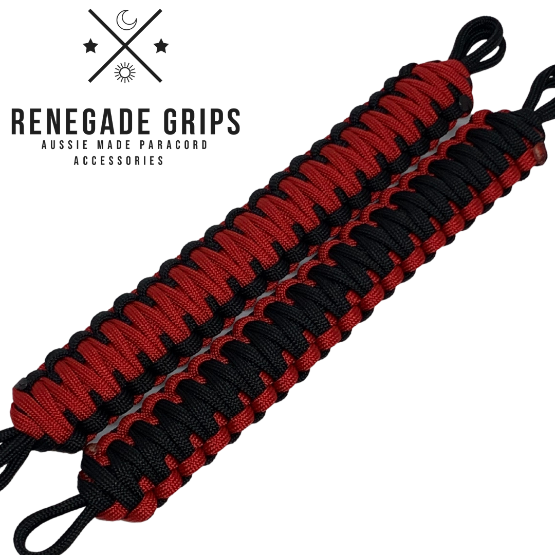 Red Dawn paracord grips