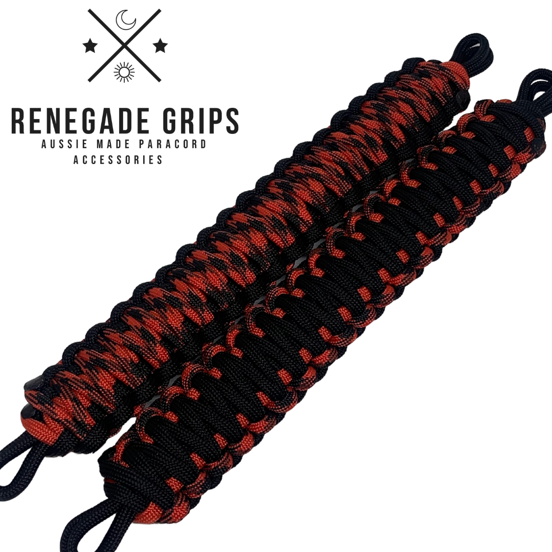 Red Back paracord grips