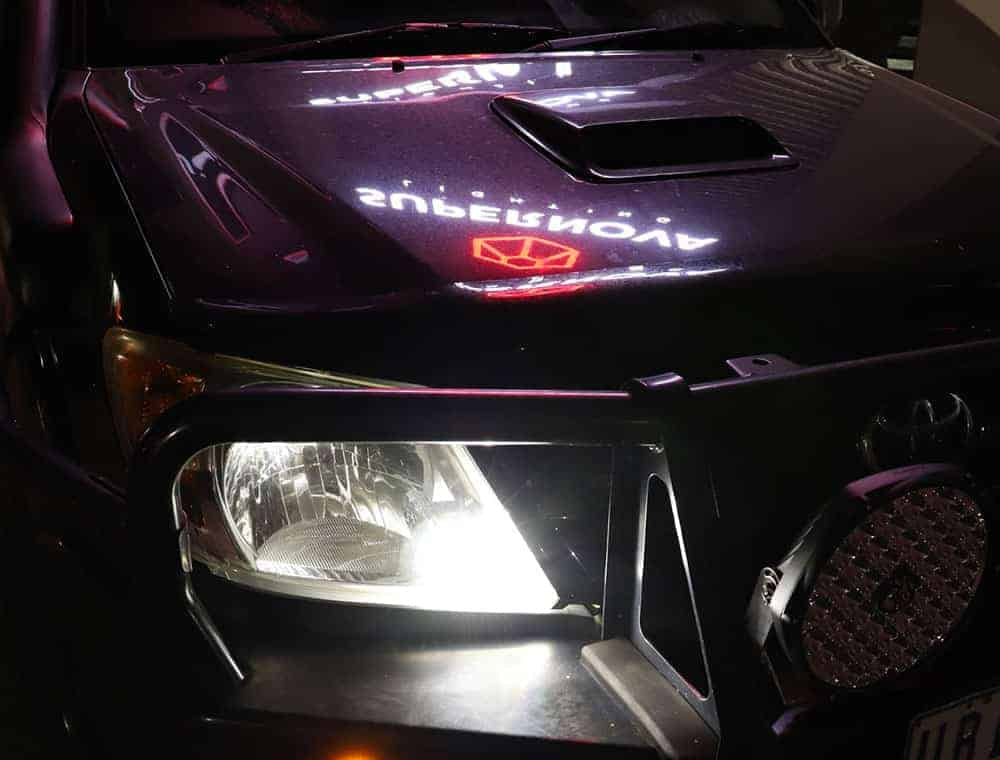 Toyota Hilux N70 LED headlight upgrade