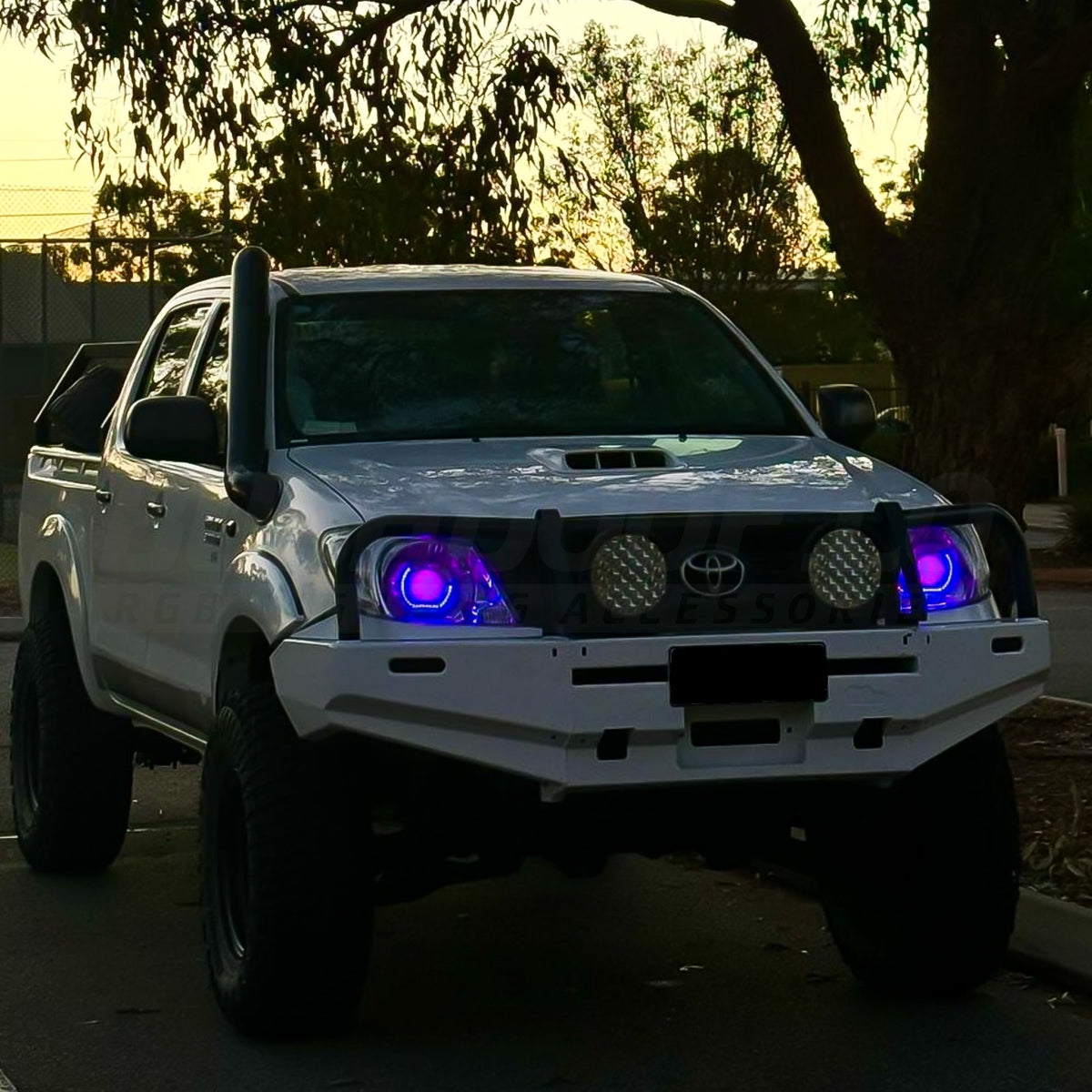 LED 'Angry Eye' Headlights to suit Toyota Hilux N70