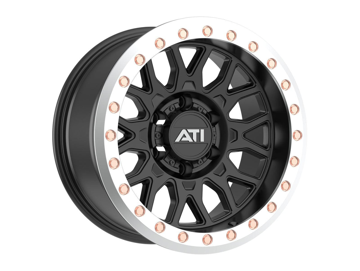 AT-01 17X8.5 HYBRID BEADLOCK WHEEL - BLACK (6X139.7) - Adrenaline 4X4