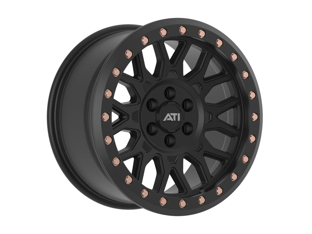 AT-01 17X8.5 HYBRID BEADLOCK WHEEL - BLACK (6X139.7) - Adrenaline 4X4