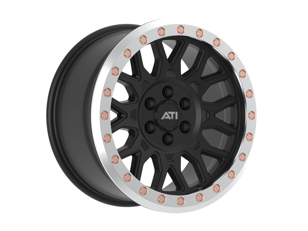 AT-01 17X8.5 HYBRID BEADLOCK WHEEL - BLACK (6X139.7) - Adrenaline 4X4