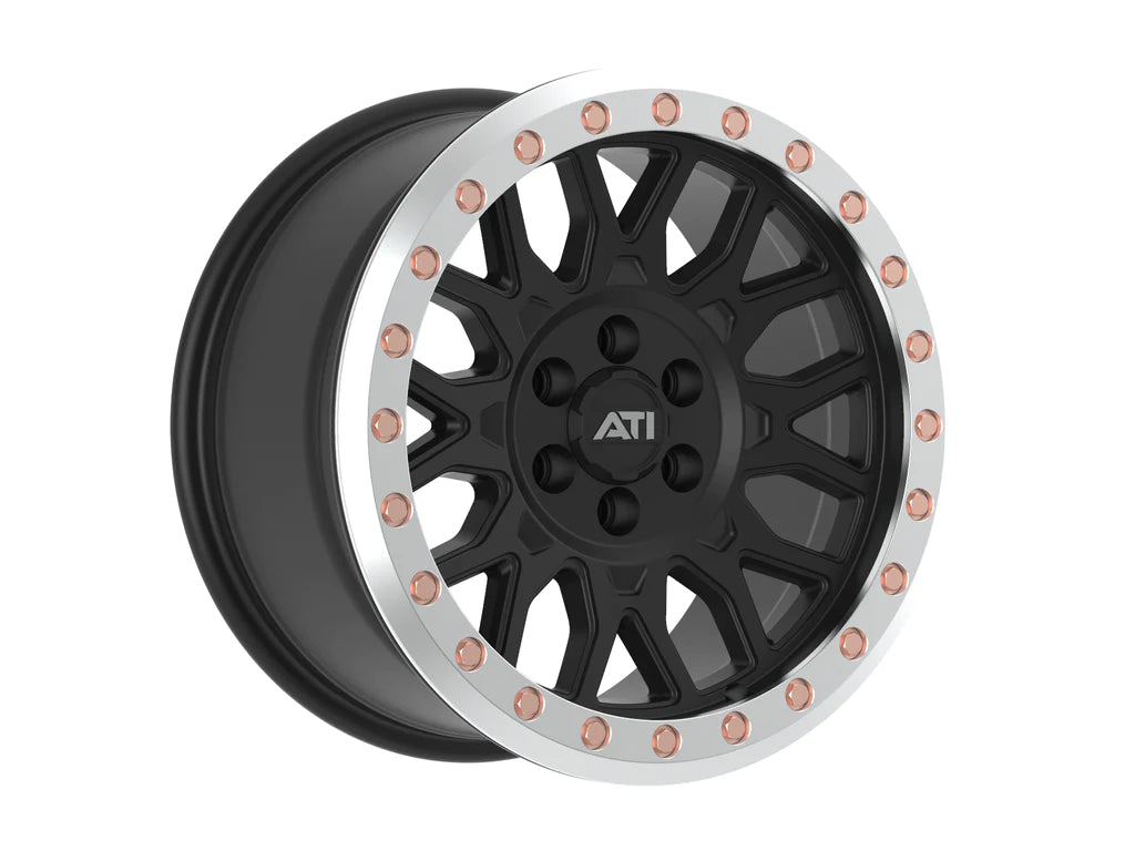 AT-01 17X8.5 HYBRID BEADLOCK WHEEL - BLACK (6X114.3) - Adrenaline 4X4