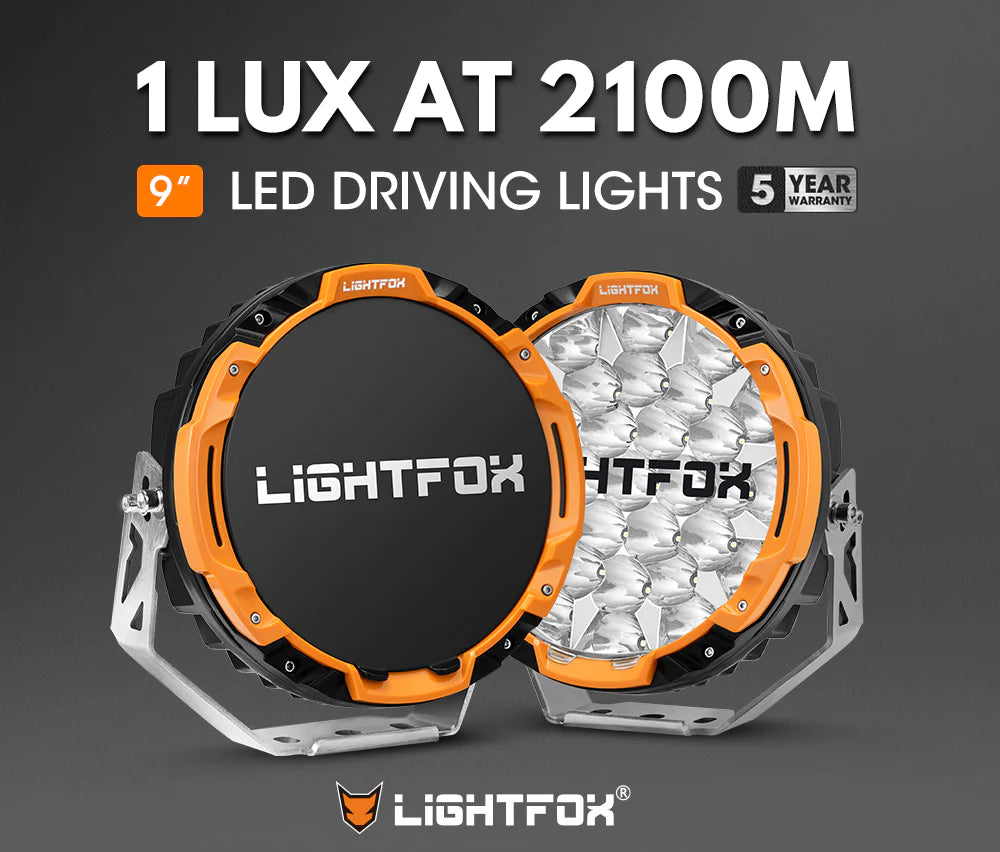 LIGHTFOX 9" Osram LED Driving Lights - Adrenaline 4X4