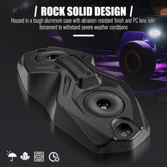 LIGHTFOX RGBW LED Rock Lights - Adrenaline 4X4