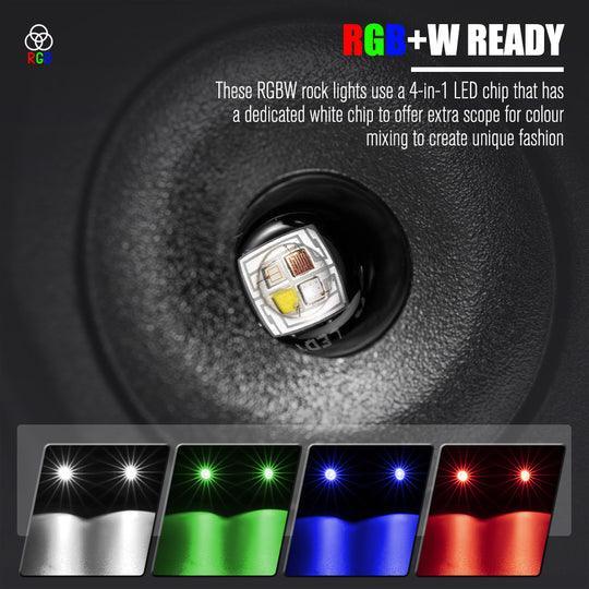 LIGHTFOX RGBW LED Rock Lights - Adrenaline 4X4