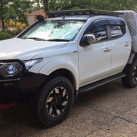 Mitsubishi Triton fitted with rock sliders