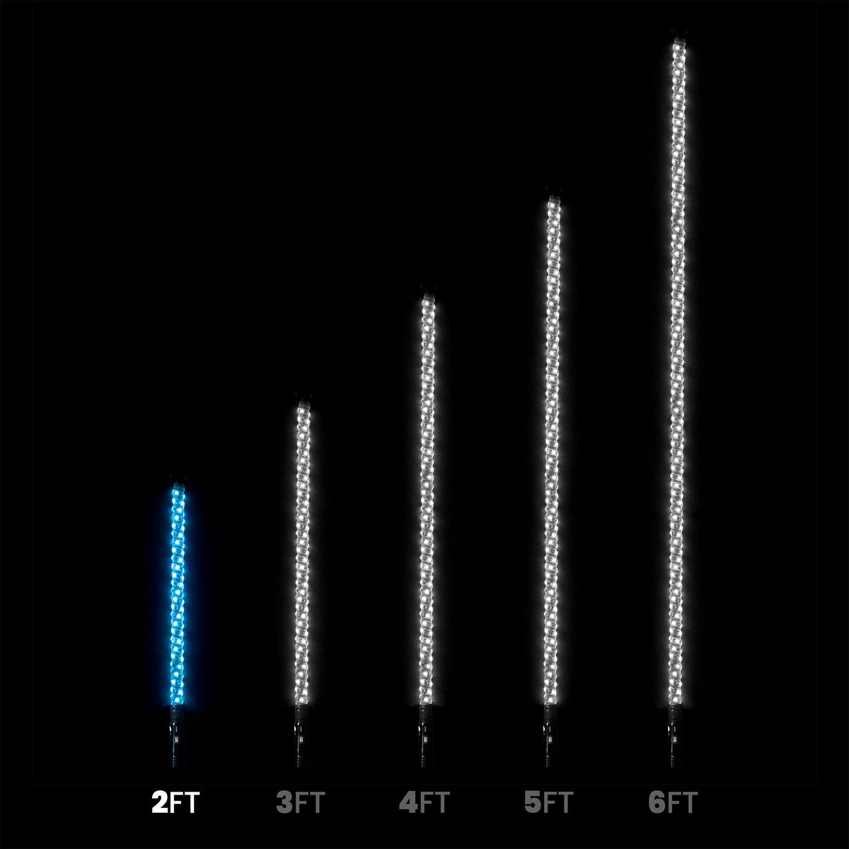 2ft LED Whip Lights