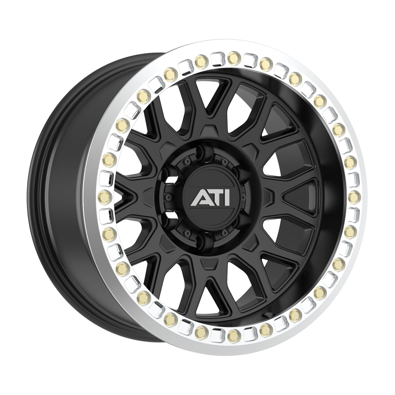 AT-01 17X8.5 HYBRID BEADLOCK WHEEL - BLACK (5X150) - Adrenaline 4X4