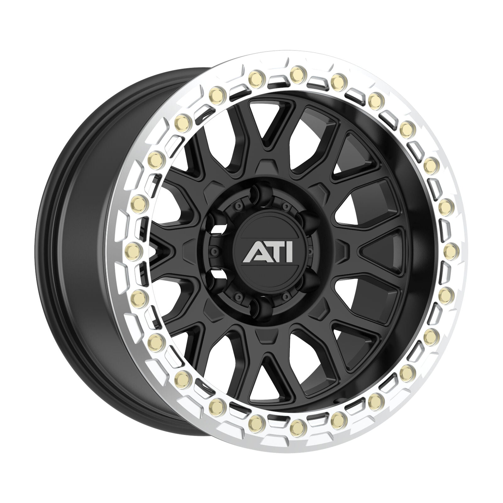 AT-01 17X8.5 HYBRID BEADLOCK WHEEL - BLACK (5X150) - Adrenaline 4X4