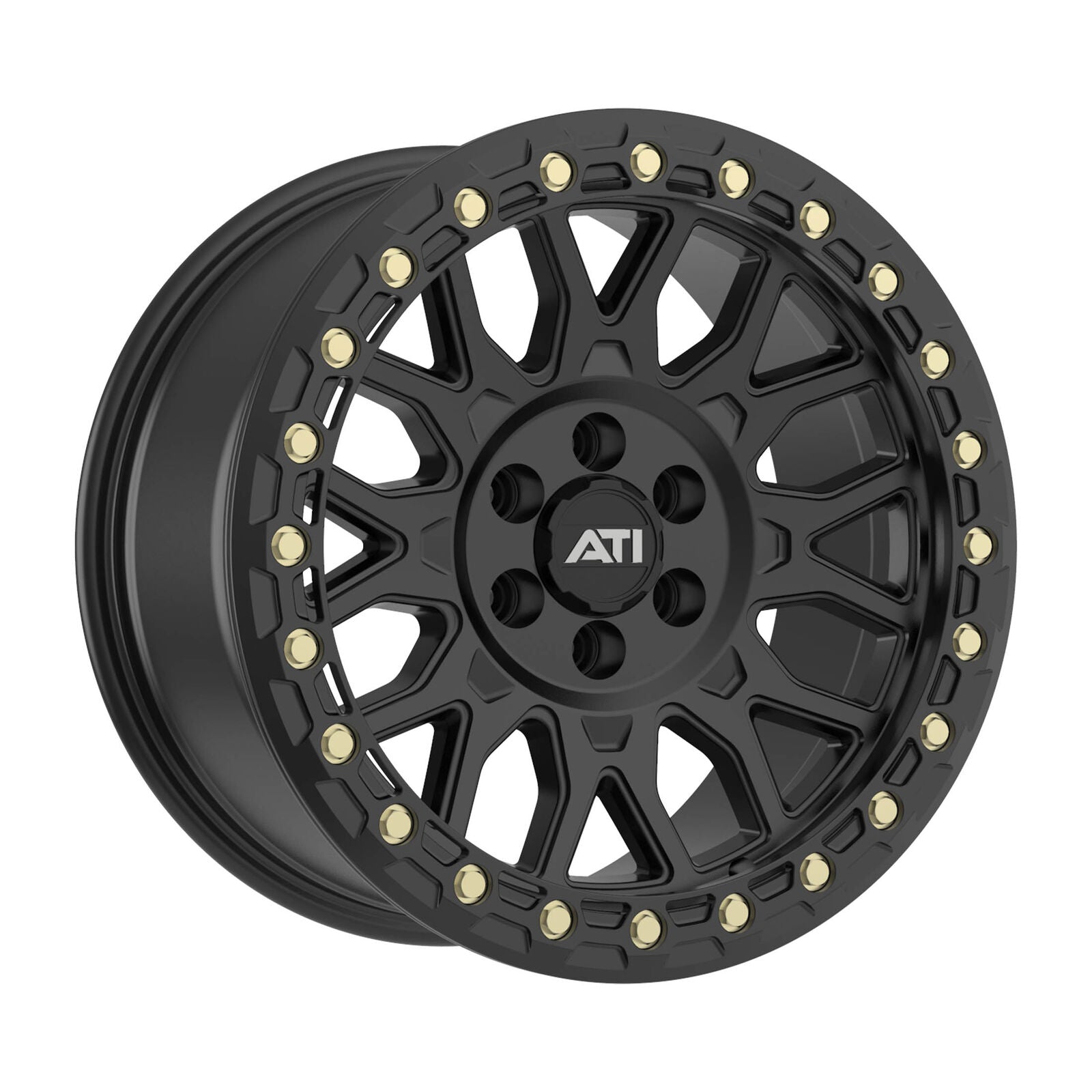 AT-01 17X8.5 HYBRID BEADLOCK WHEEL - BLACK (6X114.3) - Adrenaline 4X4
