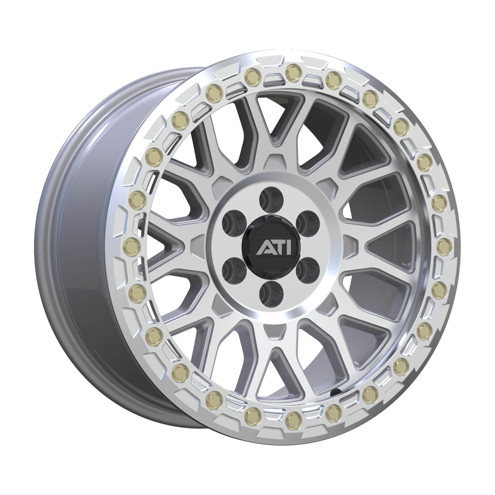 AT-01 17X8.5 HYBRID BEADLOCK WHEEL - MACHINED (6X114.3) - Adrenaline 4X4