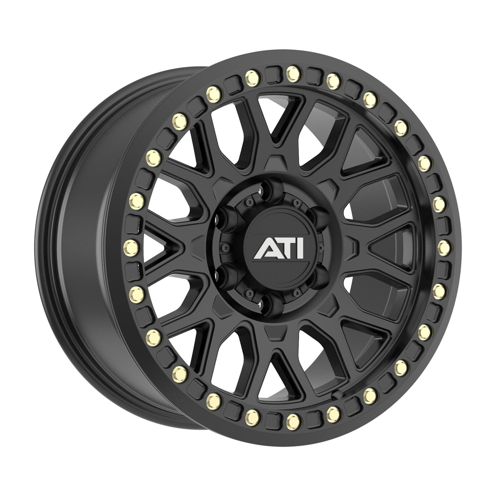 AT-01 17X8.5 HYBRID BEADLOCK WHEEL - BLACK (6X139.7) - Adrenaline 4X4