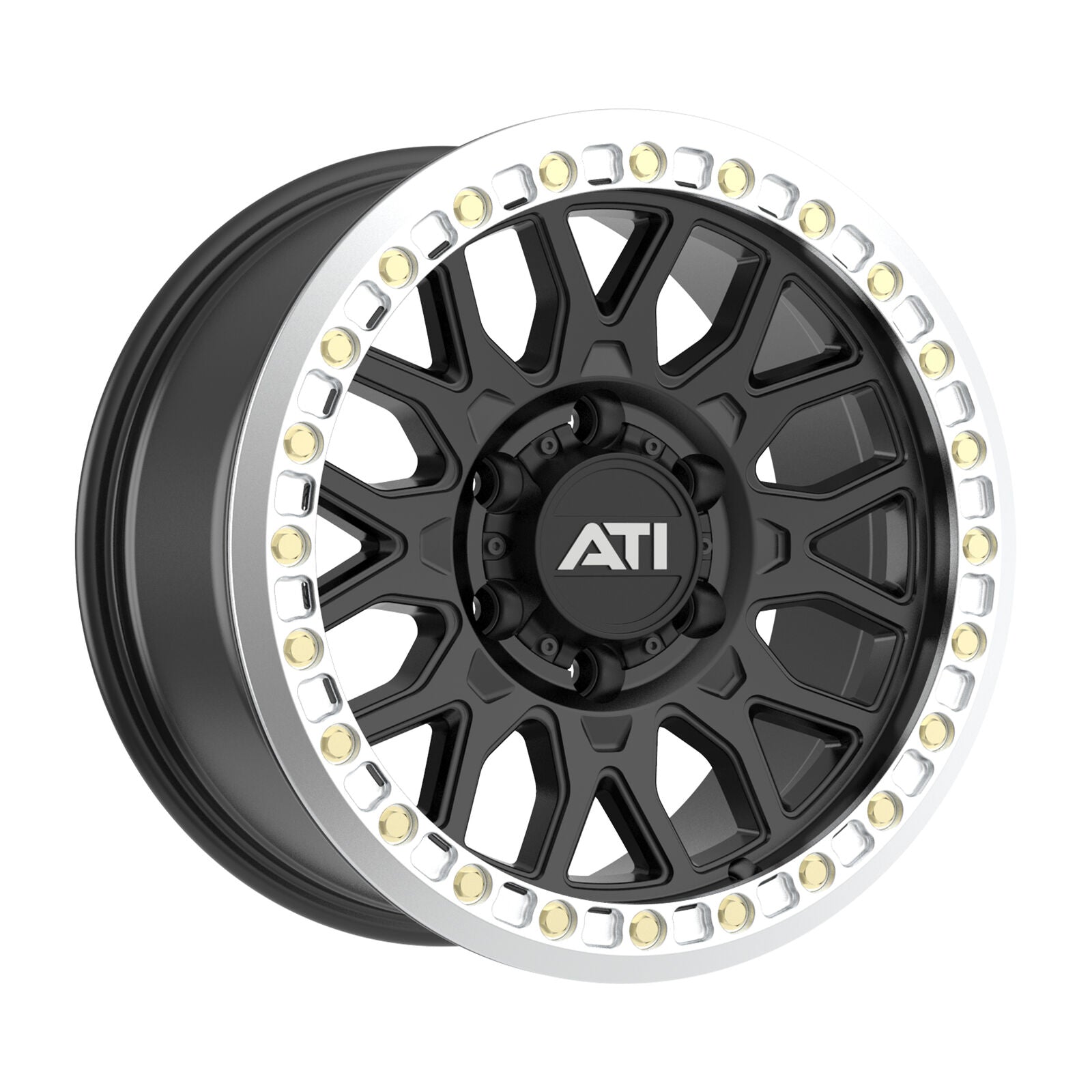 AT-01 17X8.5 HYBRID BEADLOCK WHEEL - BLACK (6X139.7) - Adrenaline 4X4