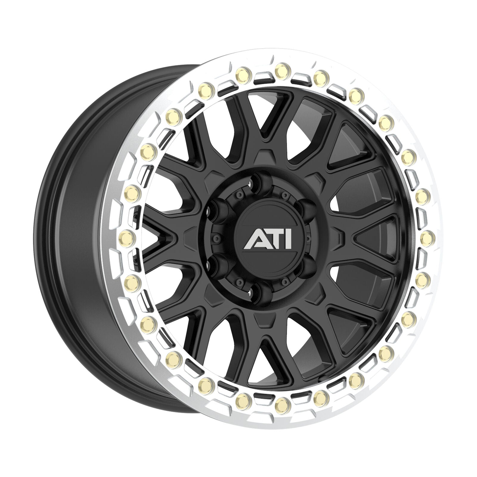 AT-01 17X8.5 HYBRID BEADLOCK WHEEL - BLACK (6X139.7) - Adrenaline 4X4