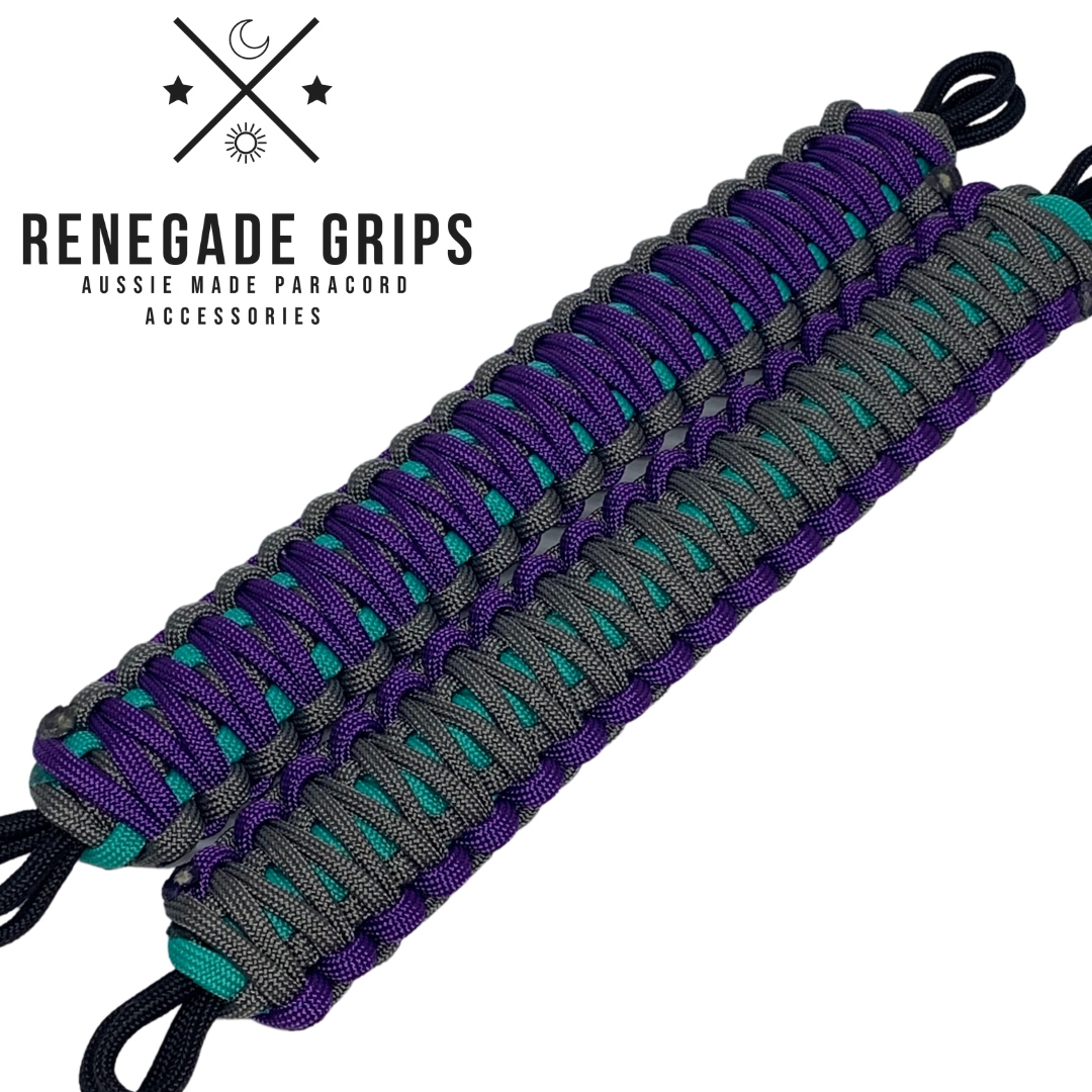 "Blue Ombre" Paracord Vehicle Grips - Adrenaline 4X4