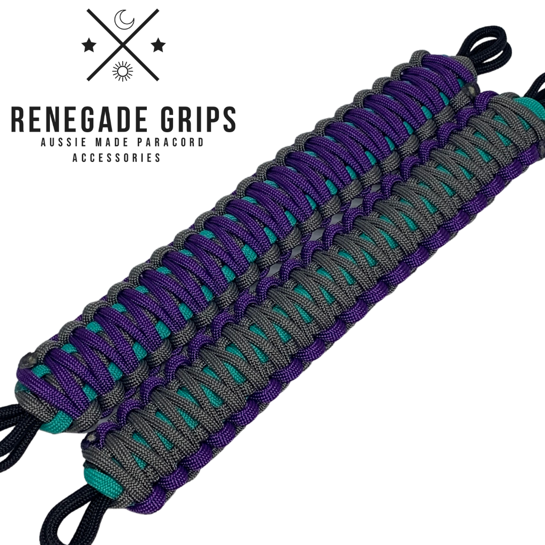 Blue Ombre paracord grips