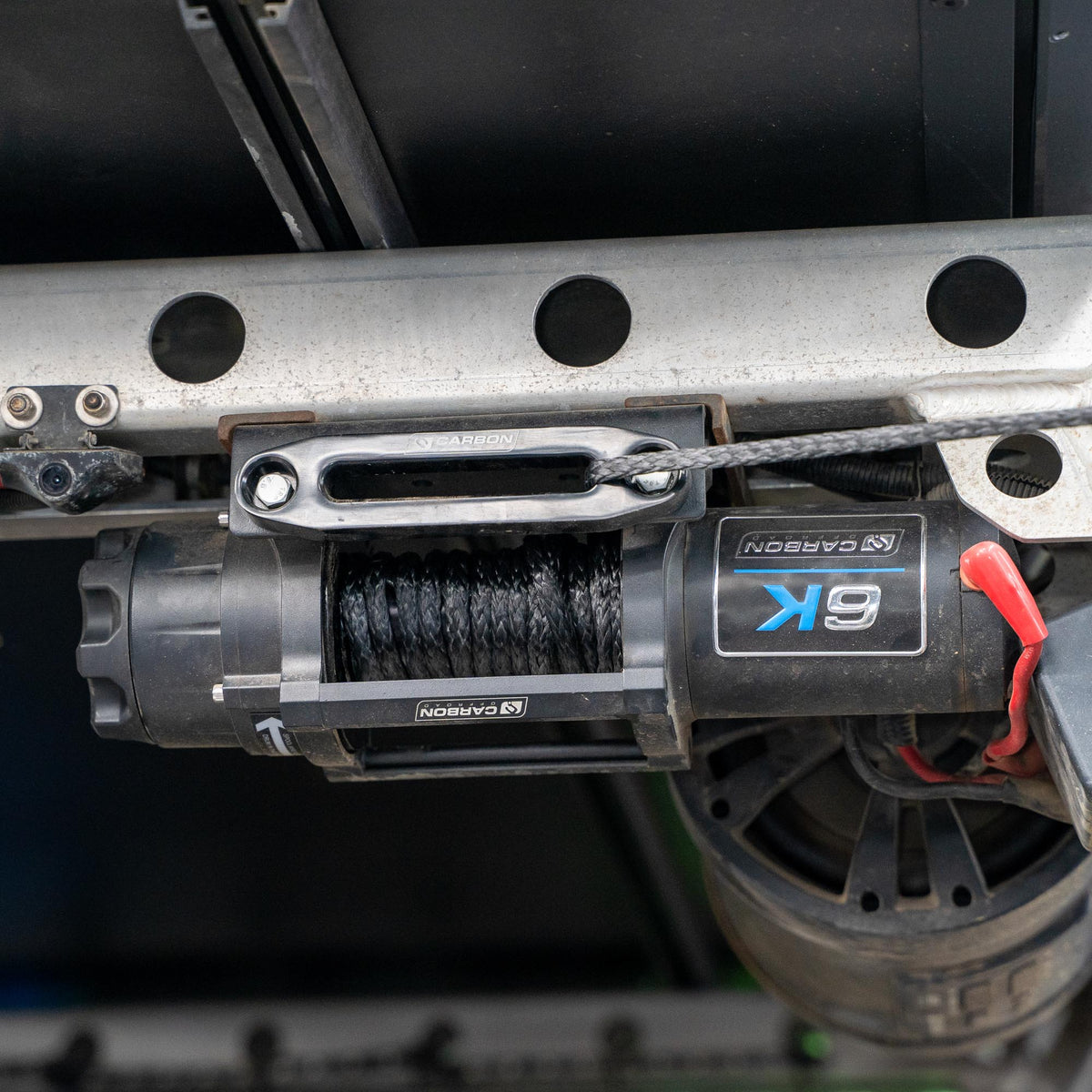 Carbon Offroad 6000lb ATV - Small 4X4 Winch 24V