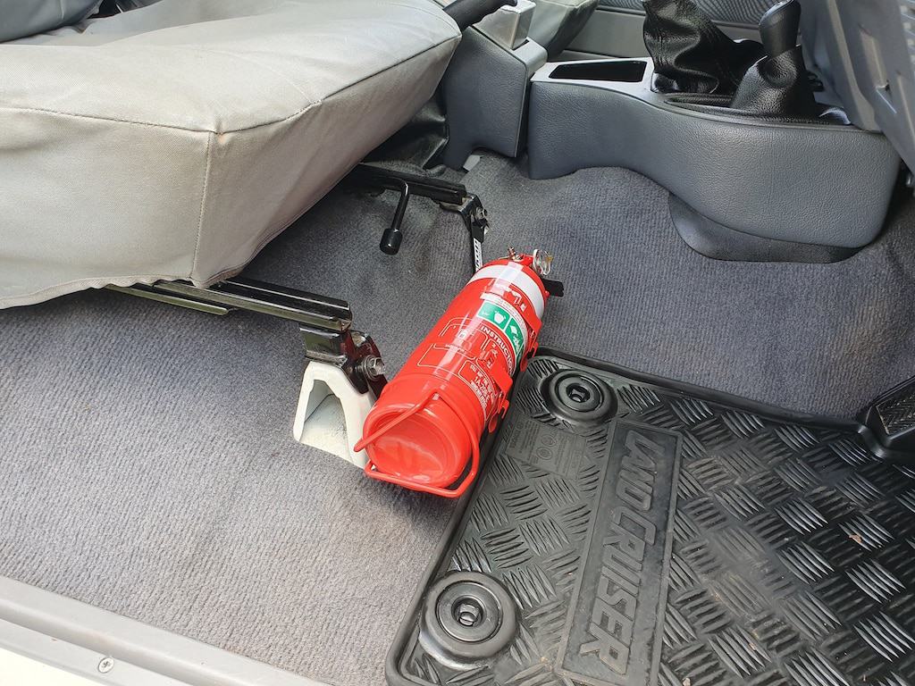 Toyota Landcruiser 70 Series (95-16) Fire Extinguisher Bracket - Adrenaline 4X4
