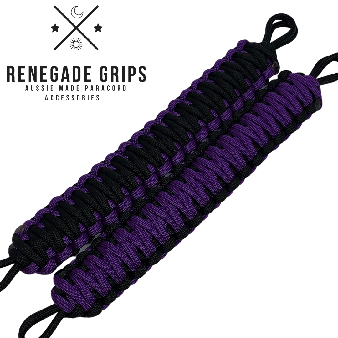 Purple Rain paracord grips