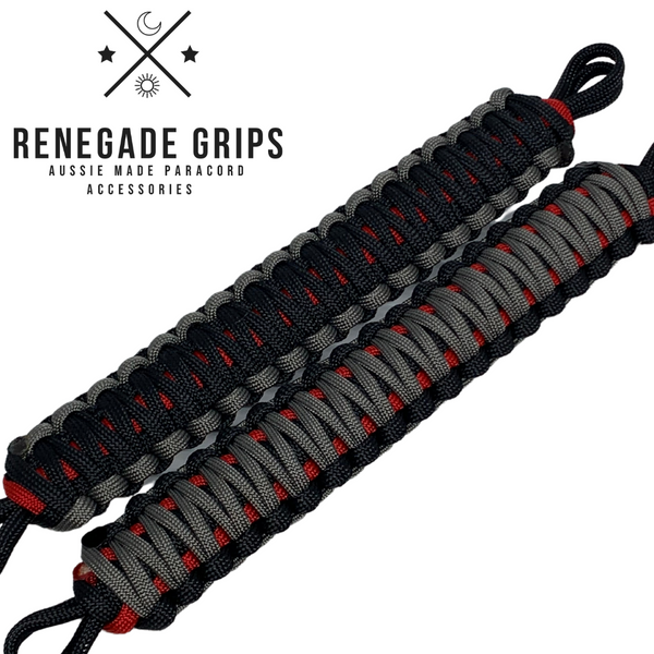 "Red Hazard" Paracord Vehicle Grips