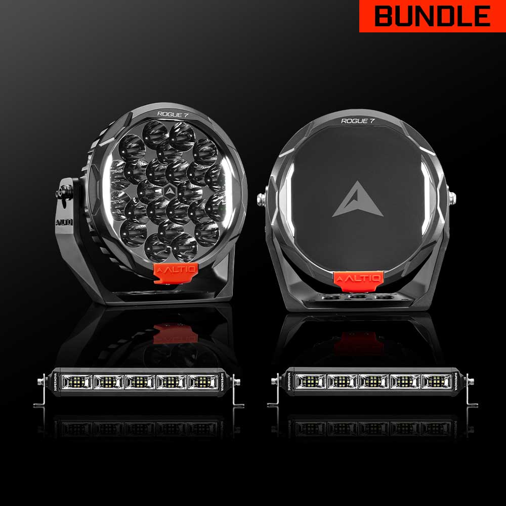 Rogue MK3 7" Pair + 12" Scene Light Bar Pair - Bundle