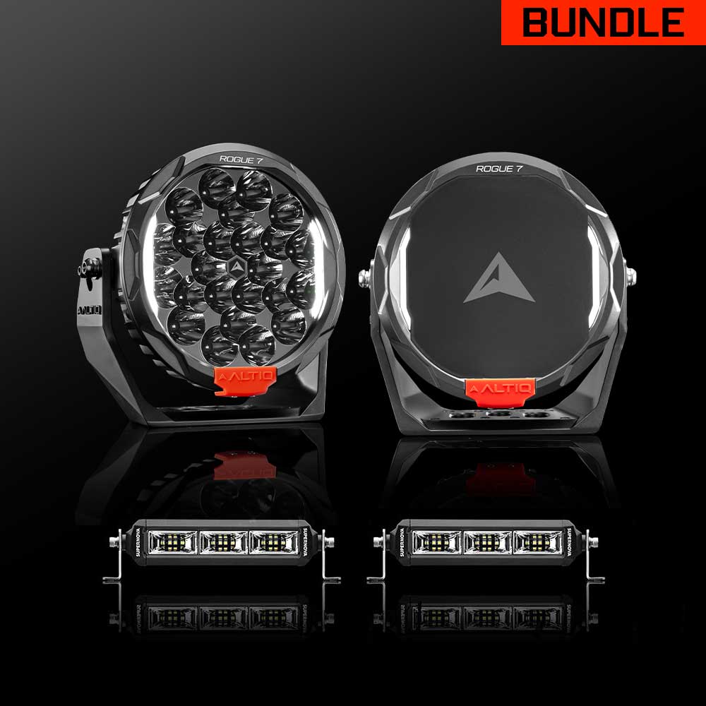 Rogue MK3 7" Pair + 8" Scene Light Bar Pair - Bundle