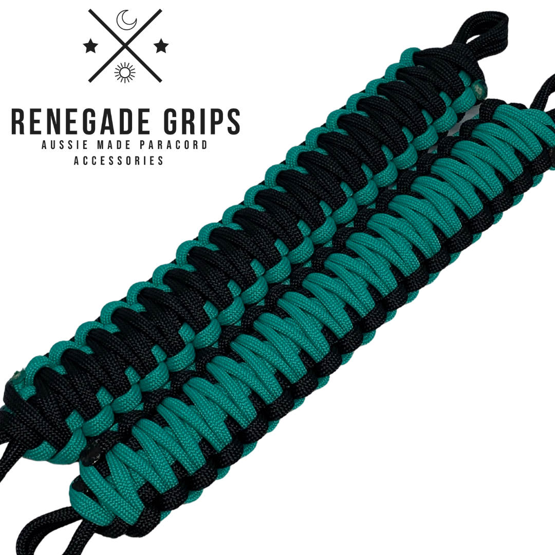 Teal Fantasy paracord grips