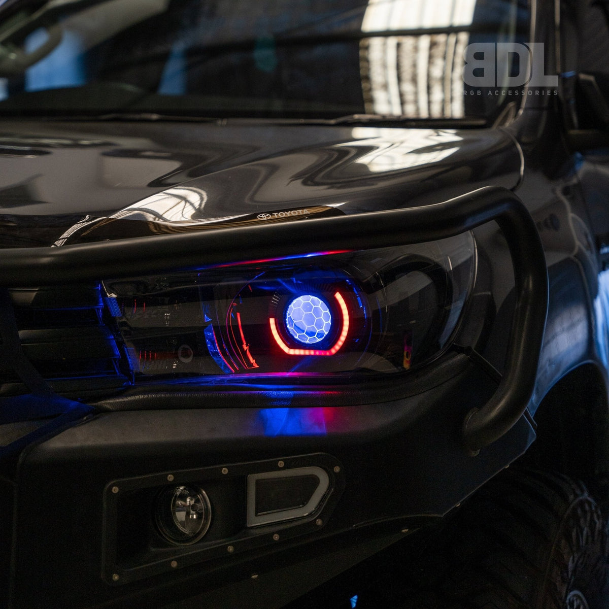LED 'Angry Eye' Headlights to suit Toyota Hilux N80