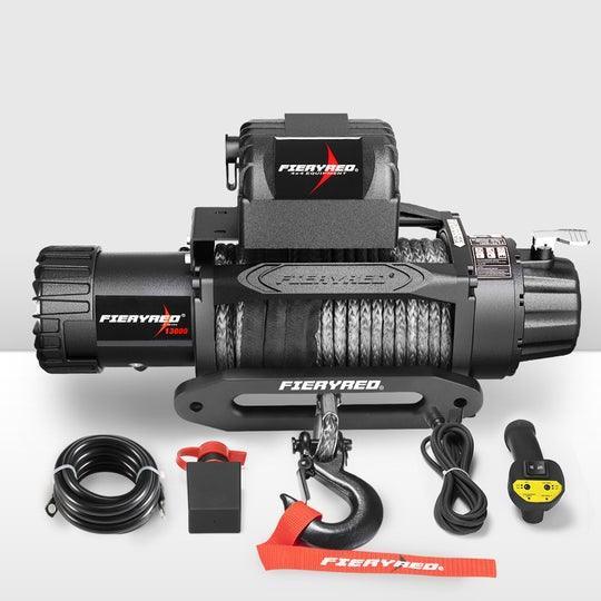 12V 13000LBS Electric Winch Synthetic Rope - Adrenaline 4X4