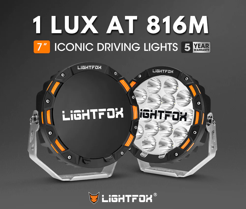 LIGHTFOX 7inch OSRAM LED Driving Spot Lights - Adrenaline 4X4