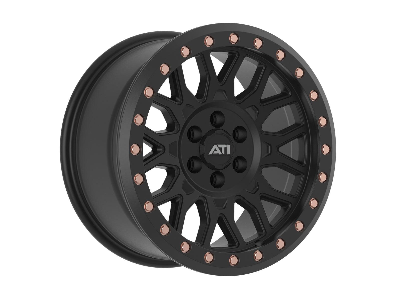 AT-01 17X8.5 HYBRID BEADLOCK WHEEL - BLACK (6X139.7) - Adrenaline 4X4