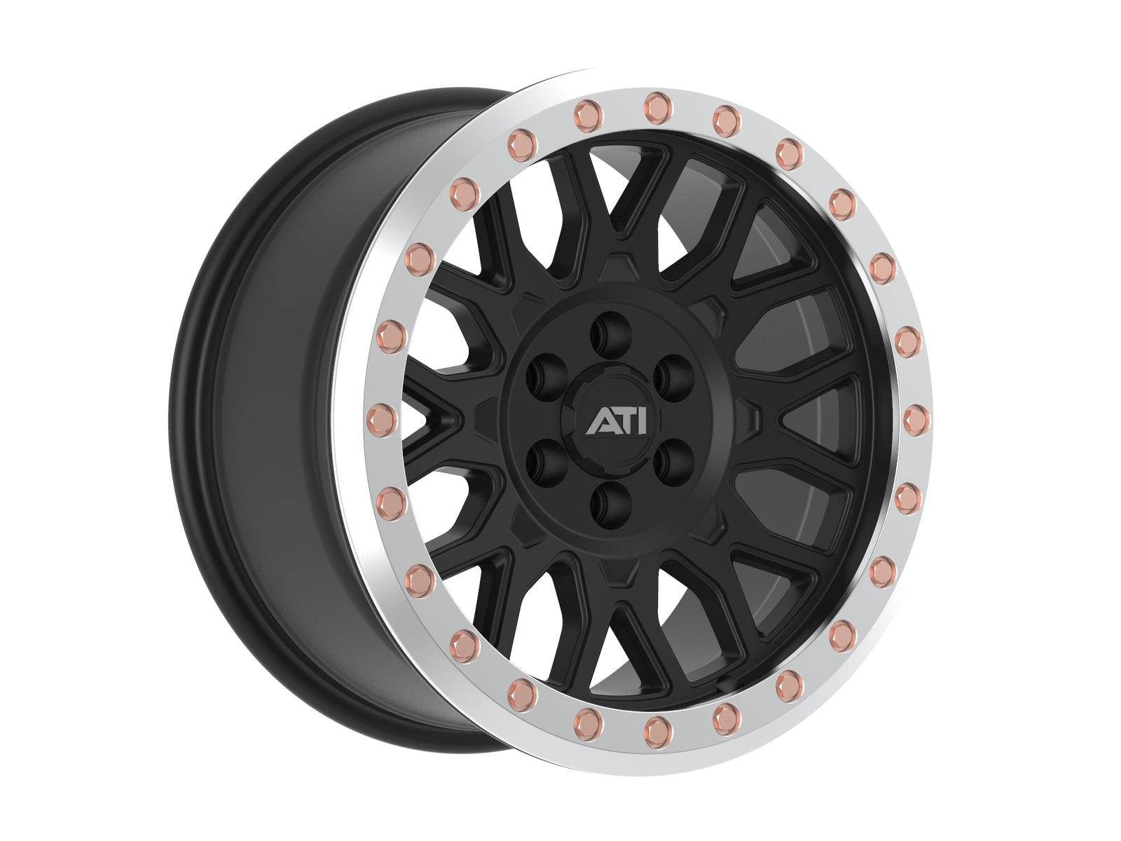 AT-01 17X8.5 HYBRID BEADLOCK WHEEL - BLACK (6X139.7) - Adrenaline 4X4