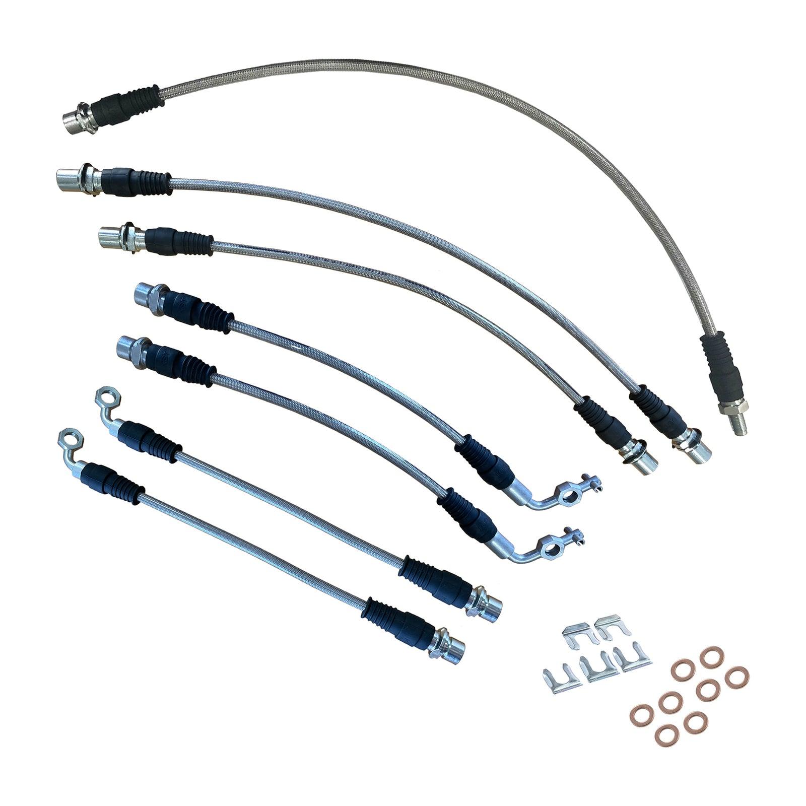 ATI EXTENDED BRAIDED BRAKE LINE KIT - 7 LINE - TOYOTA LANDCRUISER 76 78 79 SERIES ABS - Adrenaline 4X4