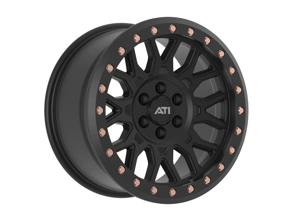 AT-01 17X8.5 HYBRID BEADLOCK WHEEL - BLACK (6X114.3) - Adrenaline 4X4