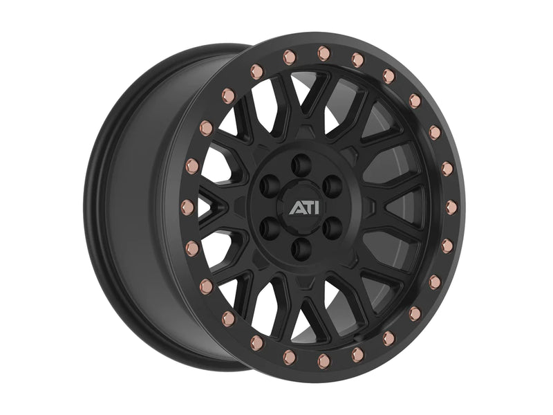 AT-01 17X8.5 HYBRID BEADLOCK WHEEL - BLACK (6X114.3) - Adrenaline 4X4