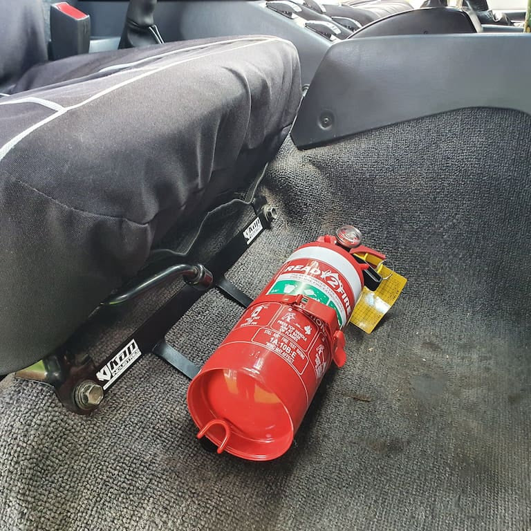 TOYOTA LANDCRUISER 80 SERIES FIRE EXTINGUISHER BRACKET - Adrenaline 4X4